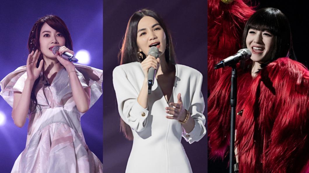 徐懷鈺(左圖起)、Ella及大陸女星謝娜的總票數遠不及美依禮芽,讓網友相當驚訝二次元的威力。(圖/翻攝自乘風2023微博)
