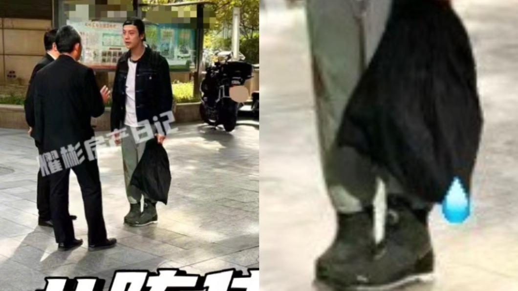 陳偉霆內八站立聽管理員訓話,笑翻網友。(圖/翻攝自微博)