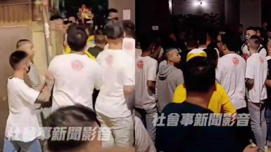 支援陣頭和啟天宮人員爆發衝突。(圖/翻攝自社會事新聞影音)