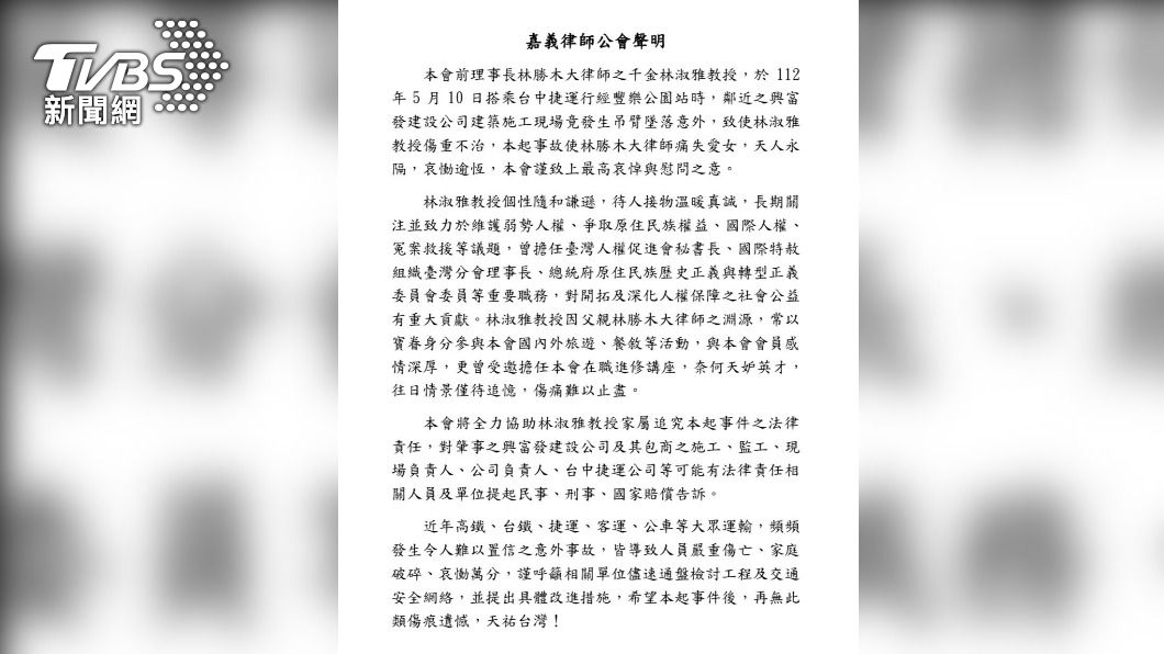 嘉義律師公會發表聲明。(圖/TVBS)