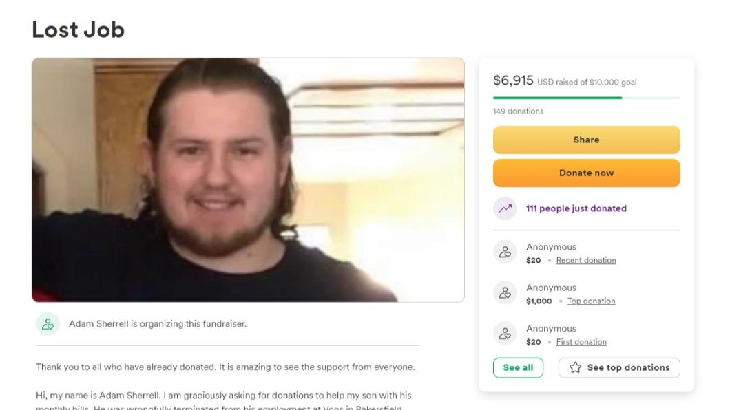 謝瑞爾的父親設立了募款頁面。(圖/翻攝自Go Fund Me)