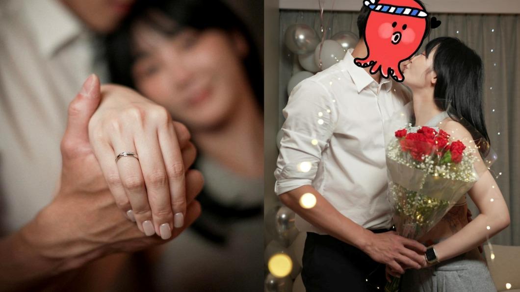 舒子晨點頭嫁「求婚現場曝光」 甜吻老公曬鑽戒:以後是許太太