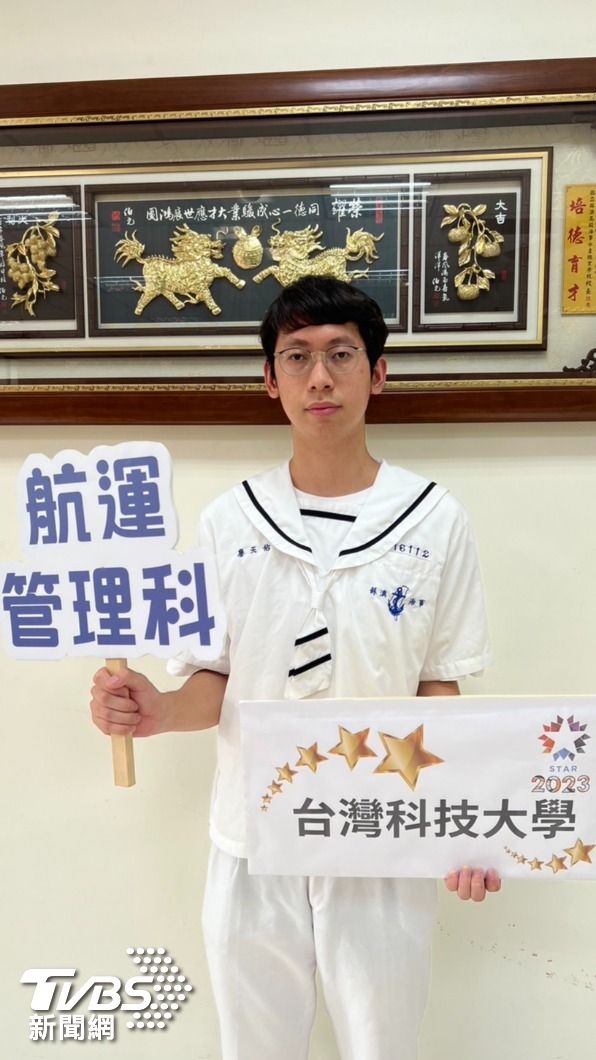 廖天佑同學。(圖/國立蘇澳海事水產職業學校提供)