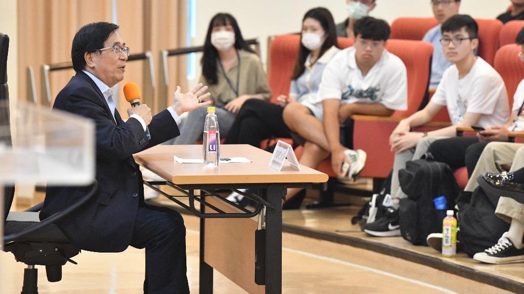 陳水扁今(18日)受邀至東吳大學政治系演講。(圖/胡瑞麒攝)