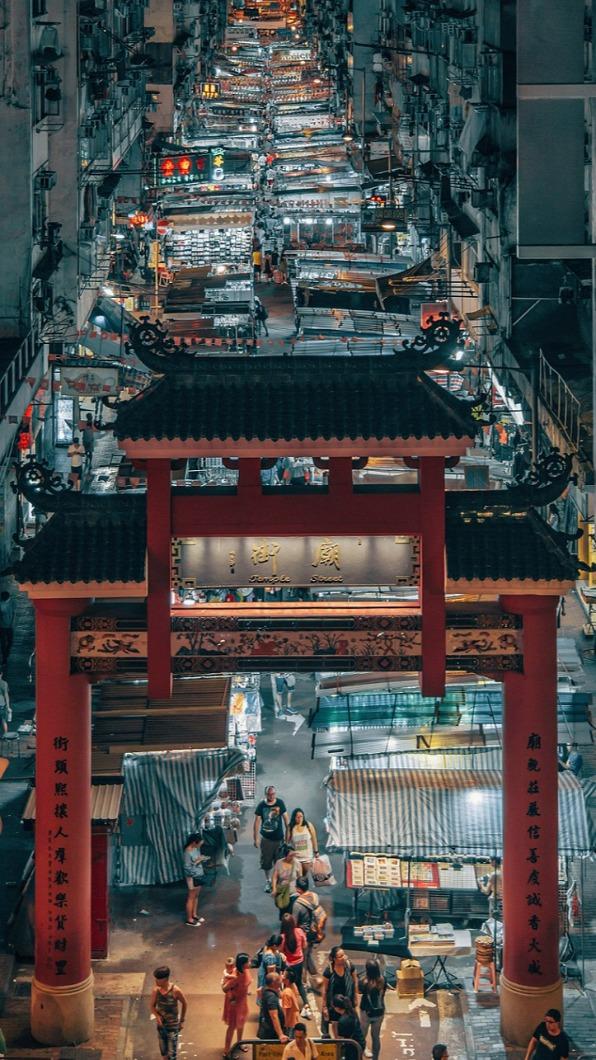 香港廟街。(圖/香港旅遊局提供)