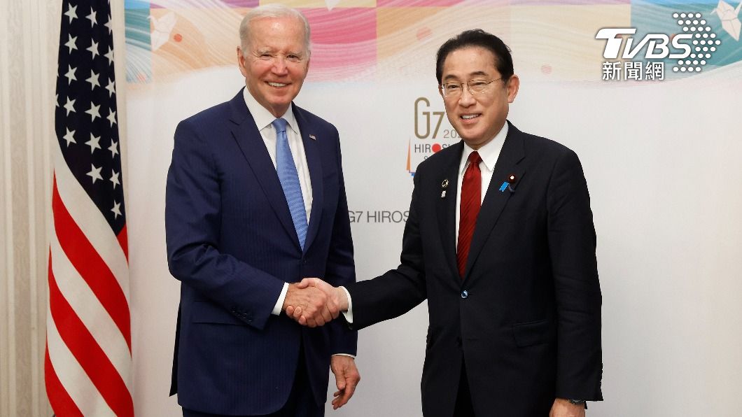 拜登（左）、岸田（右）於日本展開會議。（圖／達志影像美聯社）