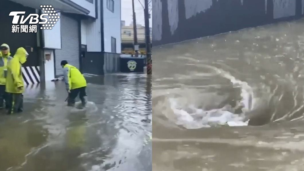 新竹多處傳出淹水災情。(圖/新竹市議員曾資程提供)