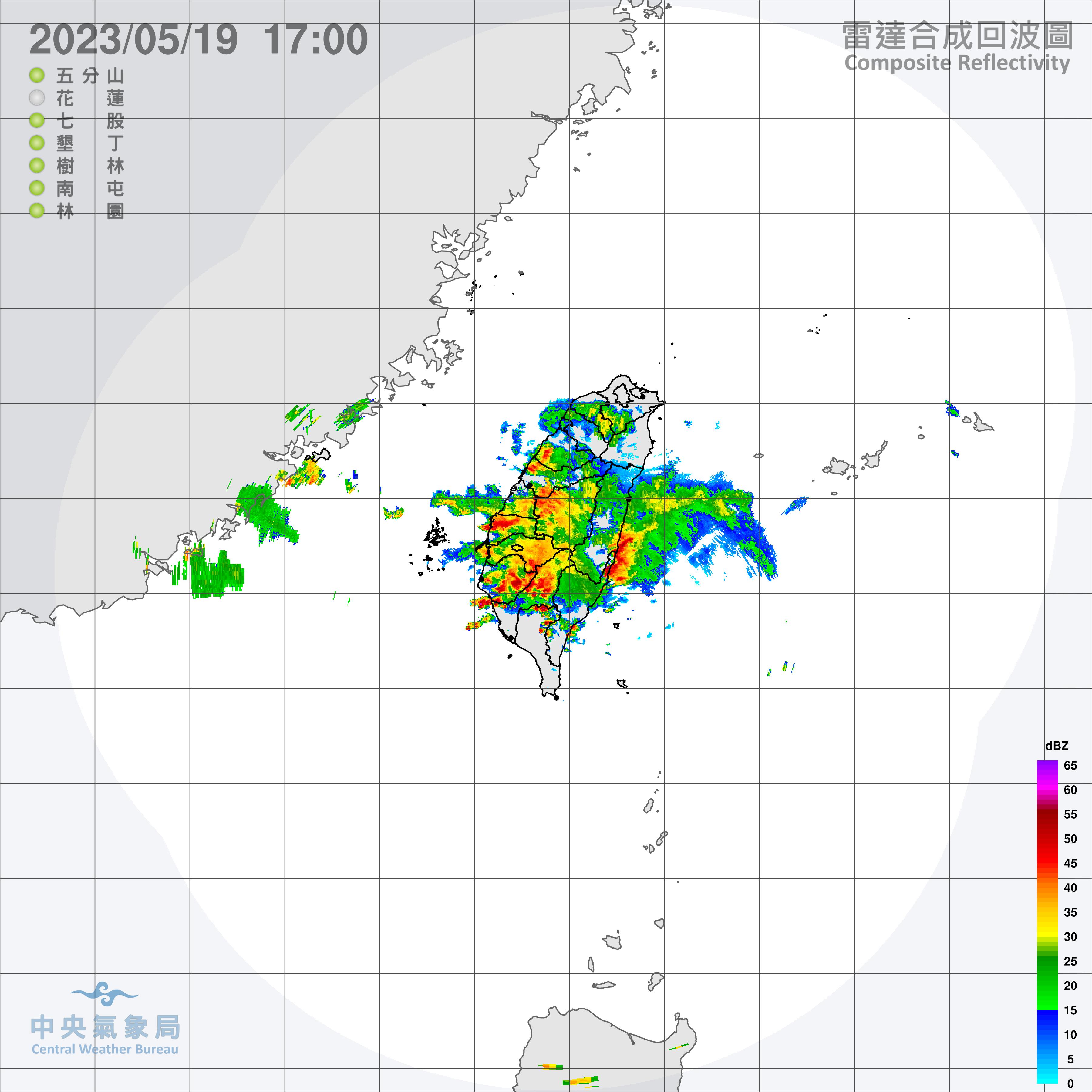 鋒面逐漸南移。(圖/中央氣象局)