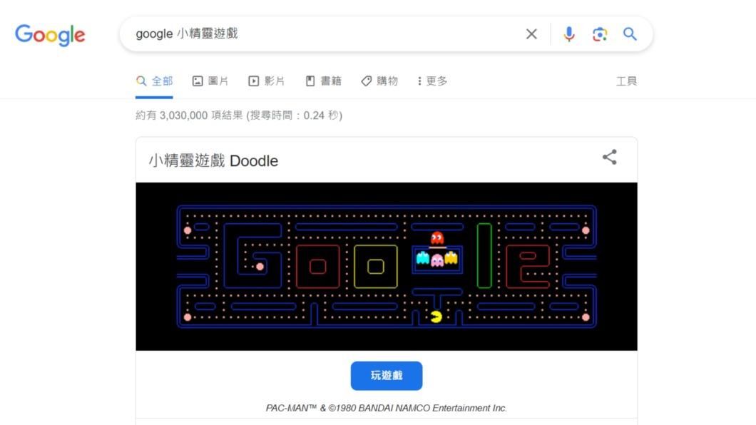 「小精靈」遊戲是許多人兒時的回憶。（圖／翻攝自Google頁面）