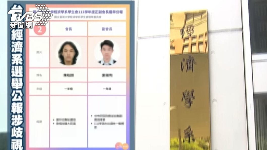 台大經濟系選舉「政見歧視」 挨轟:無聊當有趣