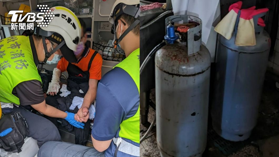 疑操作不慎!膠帶工廠廚房氣爆 男廚雙手臂2度燒燙傷