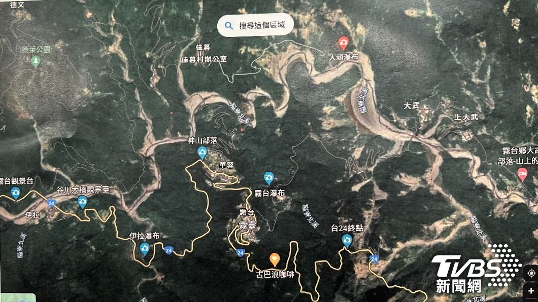 衛星空拍圖。(圖/TVBS)