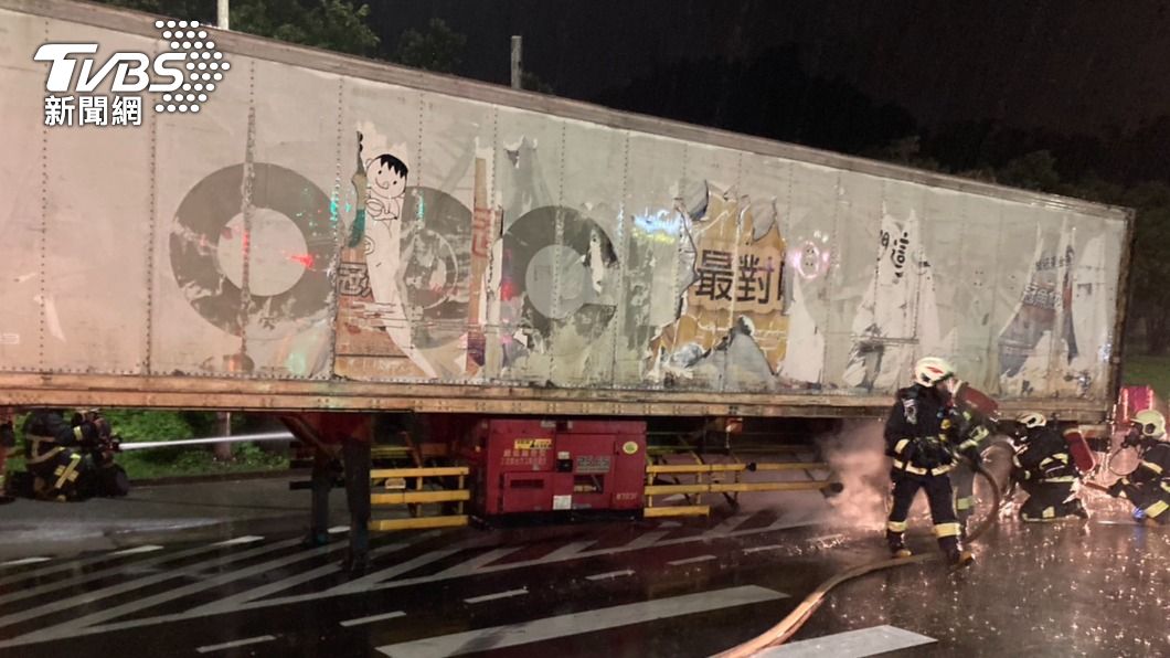疑似貨櫃車煞車系統異常釀禍.(圖/TVBS)