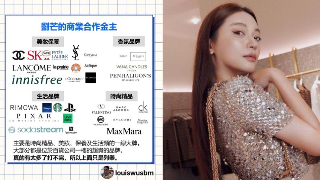 過去找劉芒合作的品牌，多是位在百貨公司一樓的知名品牌。（圖／翻攝自@louiswusbm、lioumonn IG）