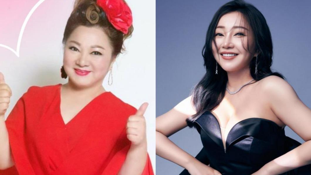 兩人真的有像嗎?左邊白冰冰,右邊天后闆妹。(圖/翻攝自白冰冰、天后闆妹臉書)