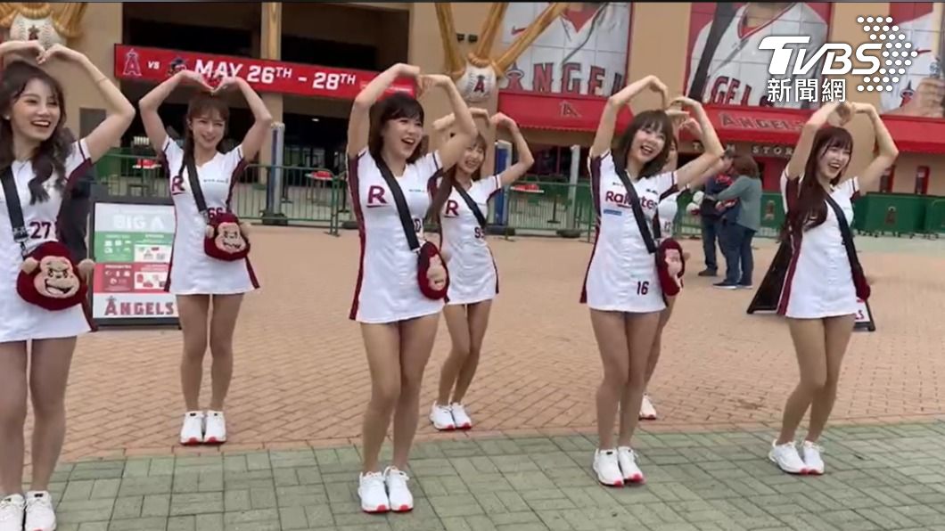 樂天女孩將於下午6:38洛杉磯天使隊台灣日比賽帶來表演。(圖/張良瑜攝)