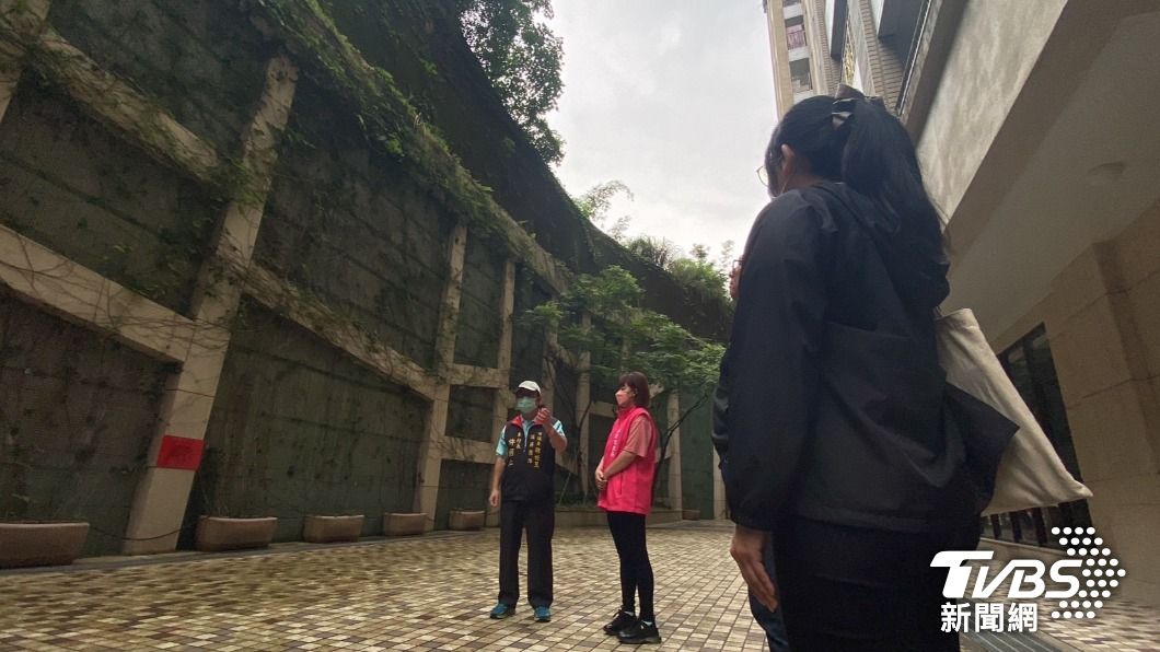 擋土牆的高度約在3至4層樓高,已經不只一次發生野生動物摔死的事件了。(圖/TVBS)