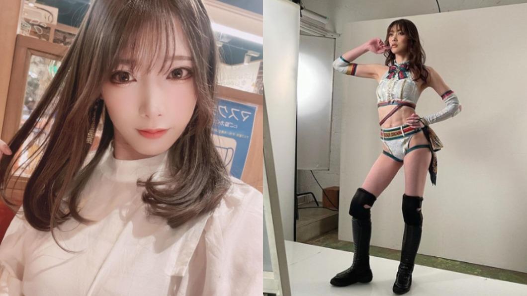 赤井沙希身材高挑、外貌甜美,獲台灣媒體封為「摔角界林志玲」。(圖/翻攝自赤井沙希IG)