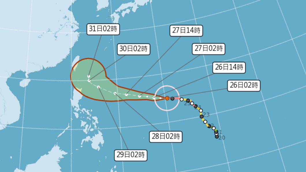 今多雲到晴午後慎防雷陣雨 瑪娃強颱週日關鍵北轉