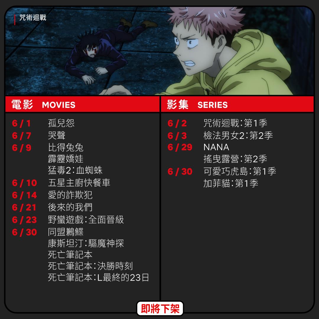 Netflix6月份下架片單。（圖／翻攝自臉書）