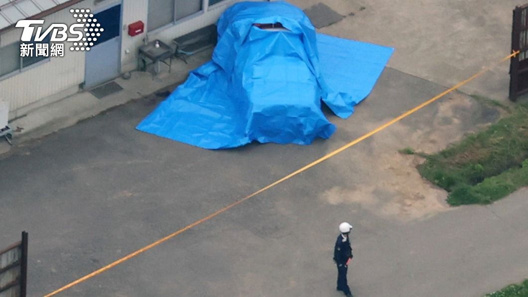 兩名殉職警官遭受攻擊時所駕駛的警車。(圖/達志影像美聯社)