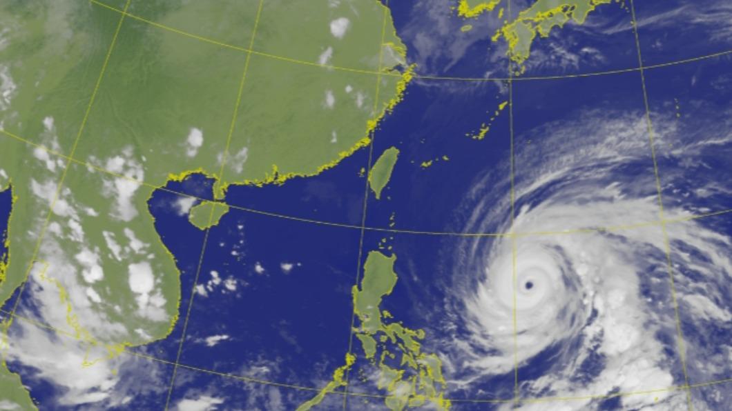 瑪娃颱風衛星雲圖。(圖/翻攝自中央氣象局網站)