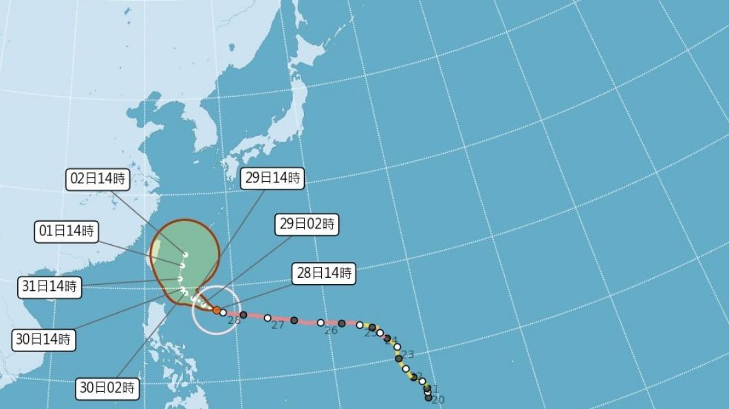 瑪娃減弱成中颱!「原地打轉」2天 明起雨灌北部、東部