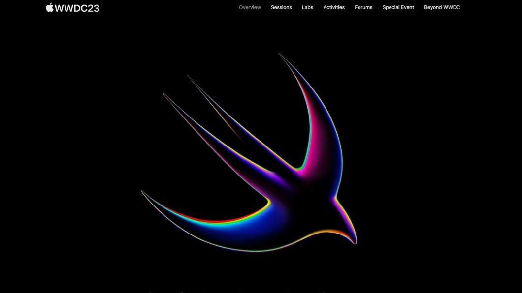 2023年蘋果WWDC開發者大會官網主視覺。(圖/翻攝自WWDC23官網)