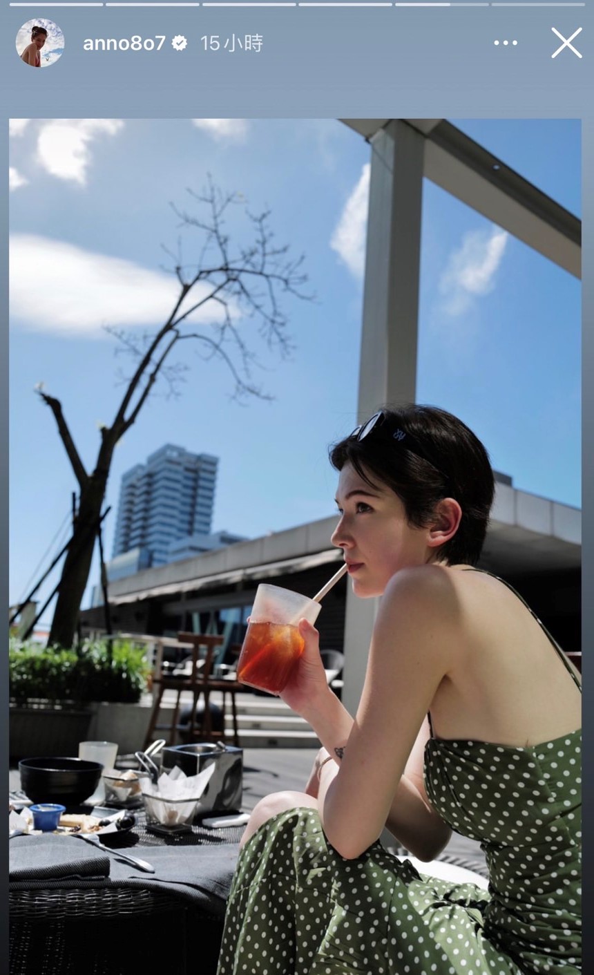 許瑋甯為戲劇剪短髮,相當敬業。(圖/翻攝自AnN HsUIG)