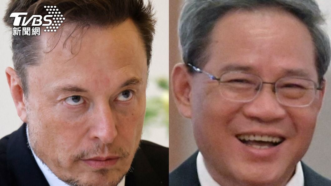 傳馬斯克將與中國高官會面,包括中國國務院總理李強。(圖/達志影像路透社)