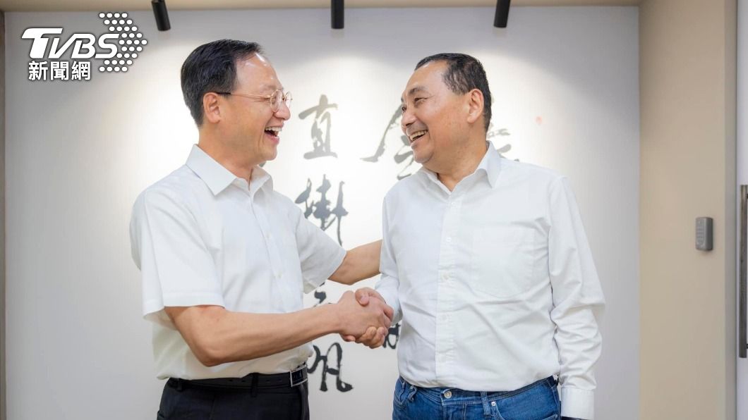 拜會江宜樺談能源!侯友宜「台灣不要天方夜譚的用愛發電」