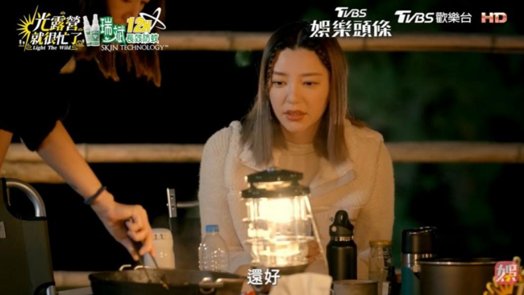 郭雪芙的氣色看起來很差。(圖/翻攝自《光露營就很忙了》)