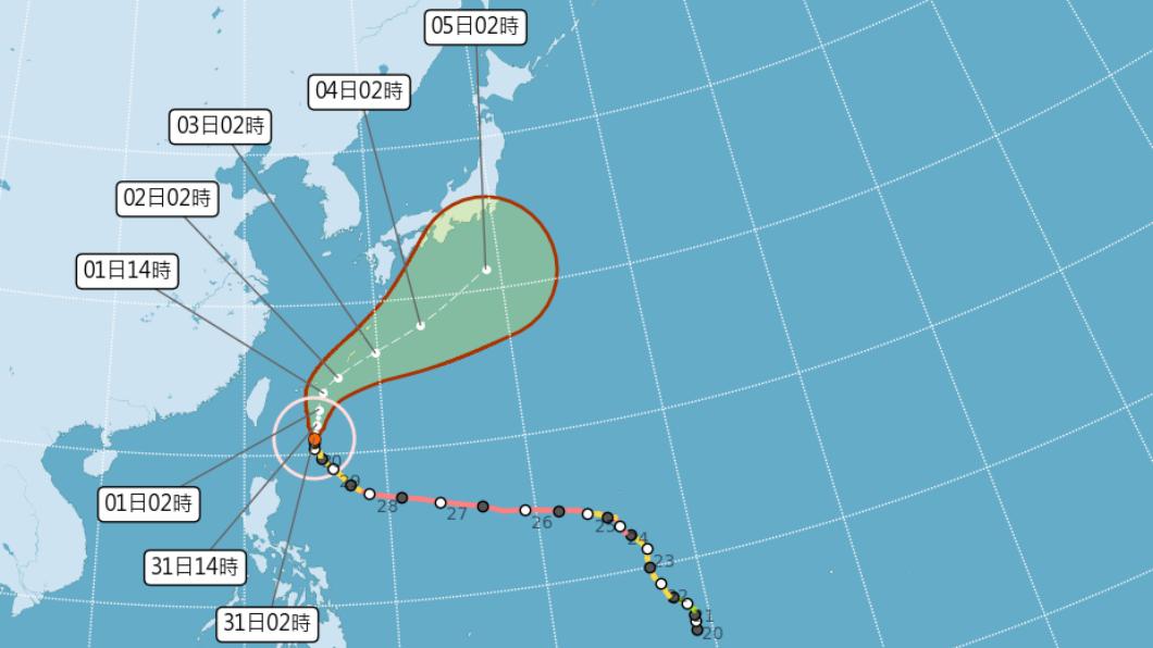 中颱瑪娃今明最接近 北部山區及宜蘭慎防強降雨