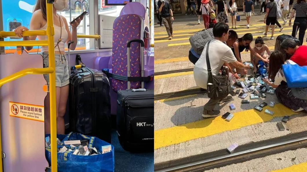 意外打翻包包！熱褲妹跌倒「保險套撒滿地」　路人圍撿超尷尬