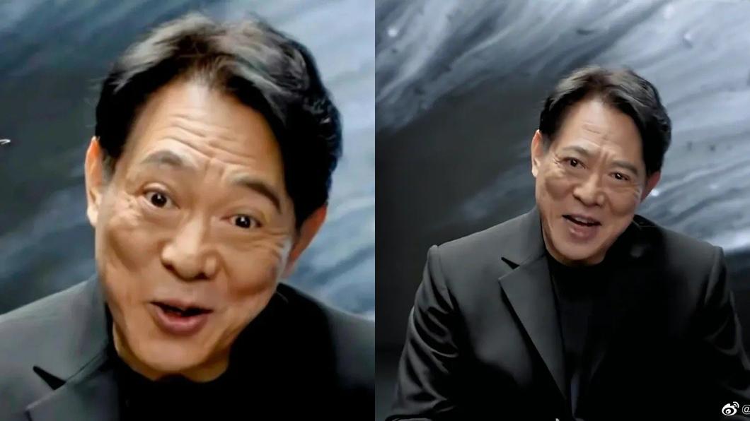 李連杰近況曝光。(圖/翻攝自艾瑪衝浪菌微博)