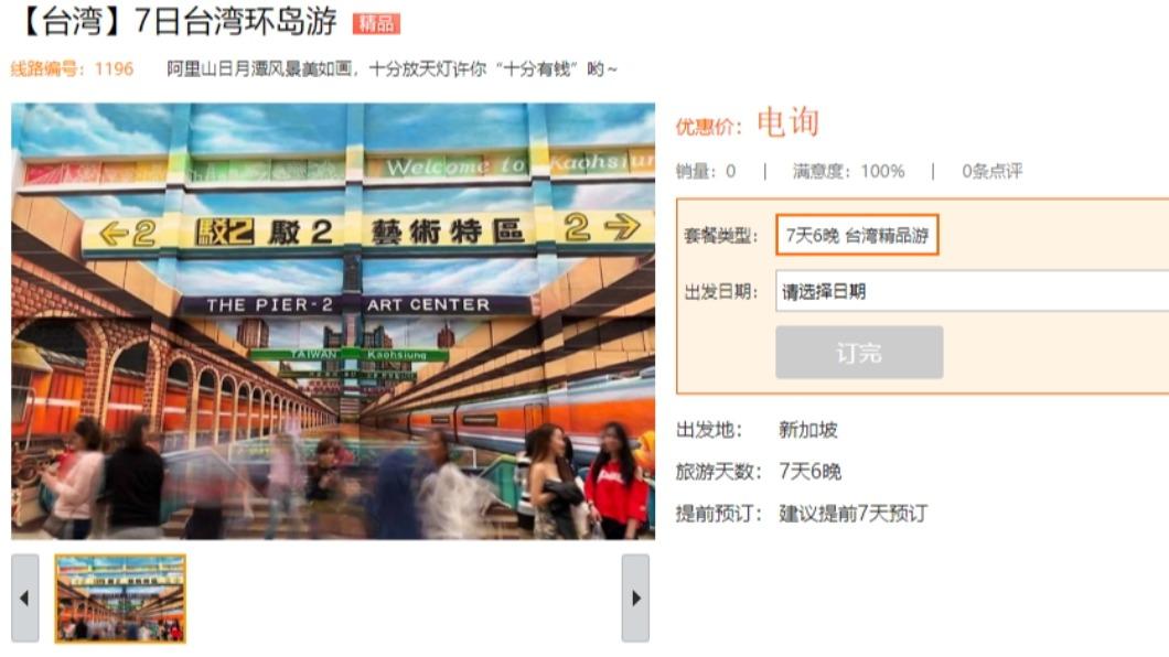 台灣環島7日遊行程已售完。（圖／翻攝自旅行社官網）