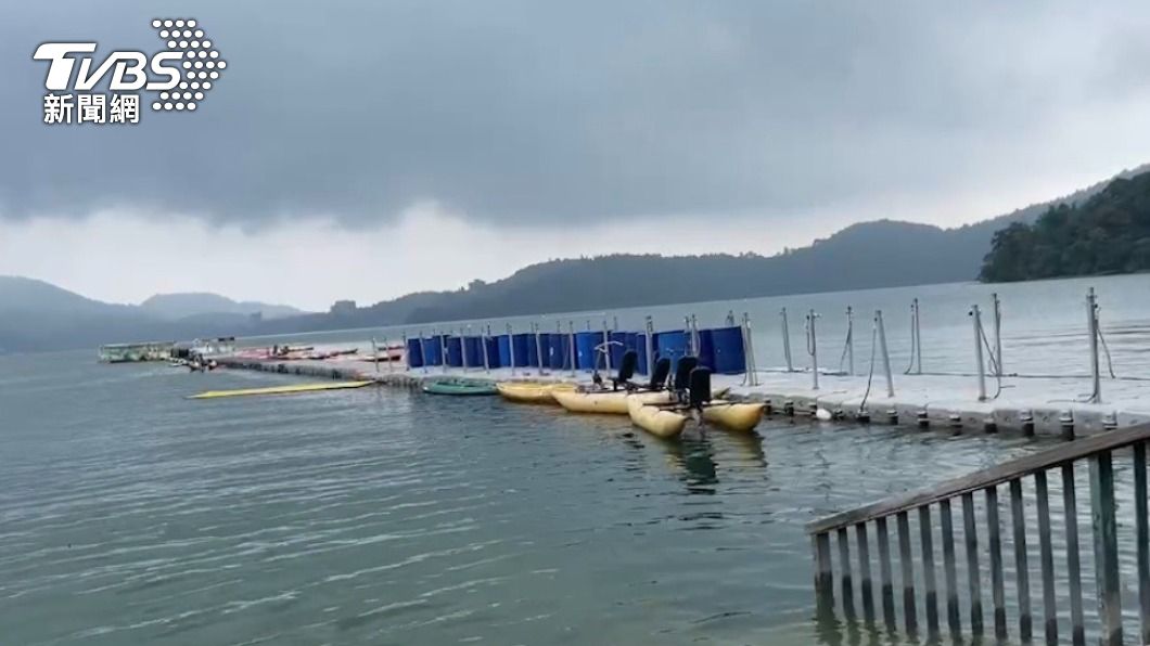 灌漿遇梅雨 日月潭水上自行車道延宕