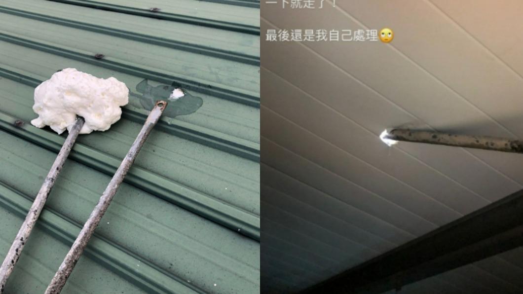 強風吹落鷹架!鐵條貫穿民宅 住戶氣炸:建商噴發泡劑了事