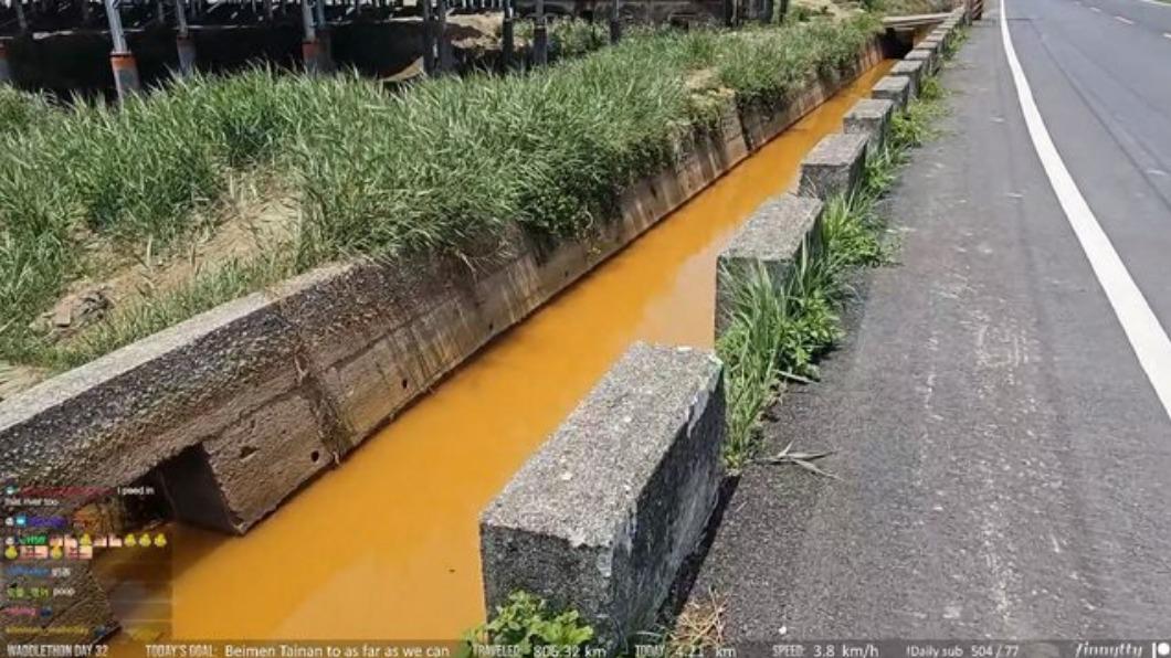 台南水溝水如「南瓜濃湯」 企鵝妹驚呆