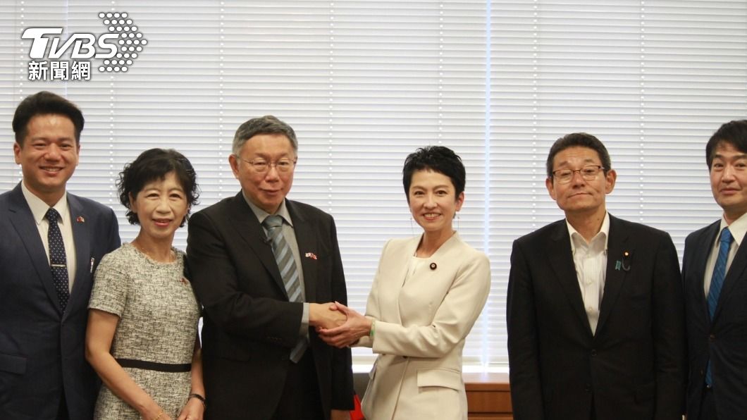 柯文哲以「總統參選人之姿」訪日。(圖/林至柔攝)