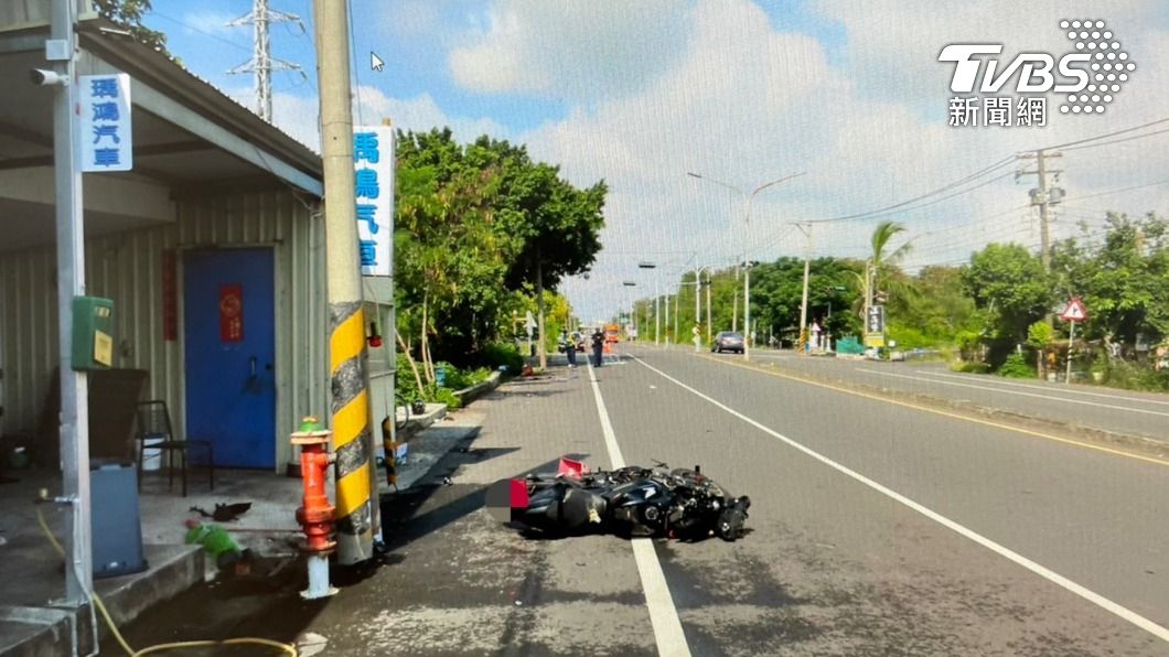 機車車損狀況。(圖/TVBS)