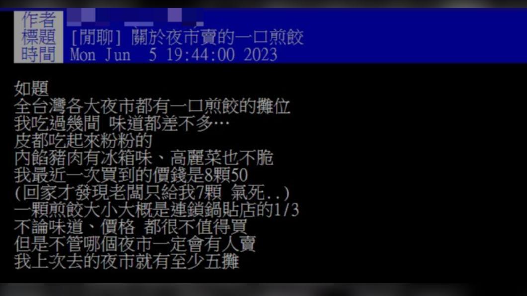 網友認為,「一口煎餃」不值得買。(圖/翻攝自PTT)