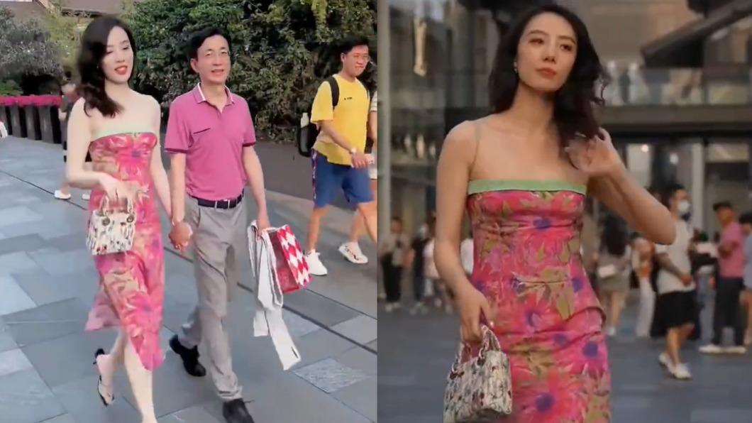 大陸一名高官與小三牽手被拍。（圖／翻攝自微博）