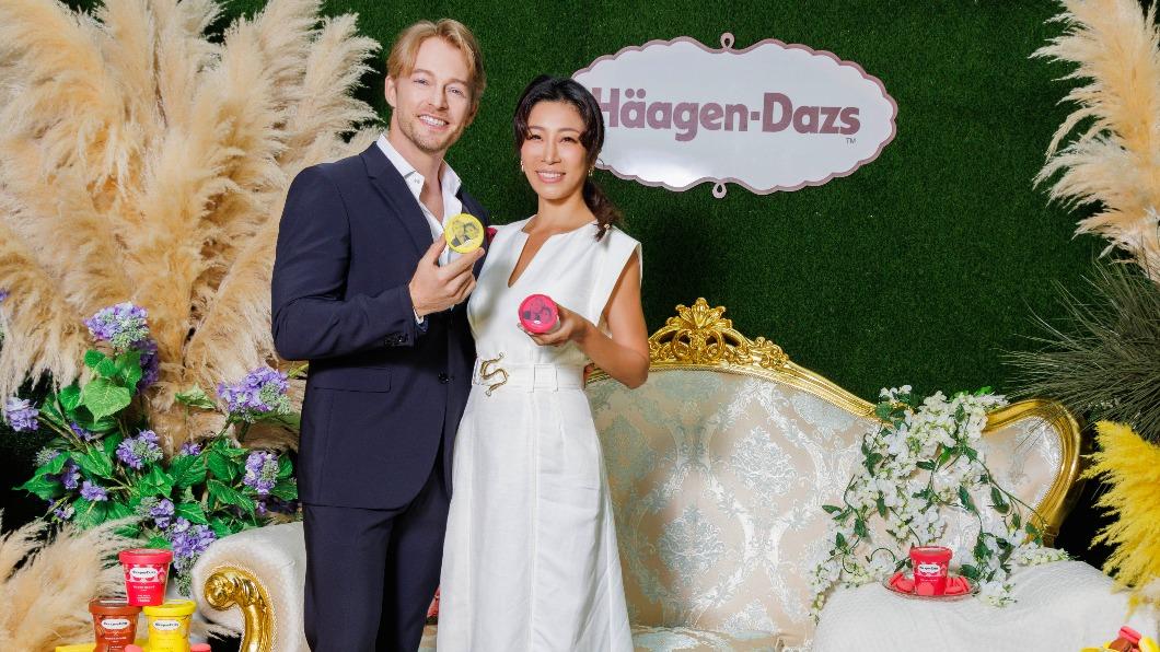 法比歐第一次跟老婆連袂出席活動。(圖/哈根達斯Häagen-Dazs提供)