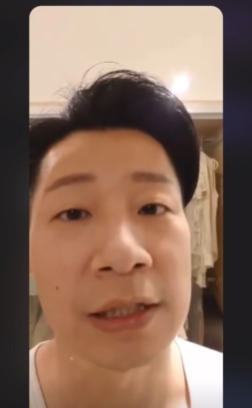 林昶佐曾錄製30秒慰問影片。(圖/翻攝自李坤城臉書)