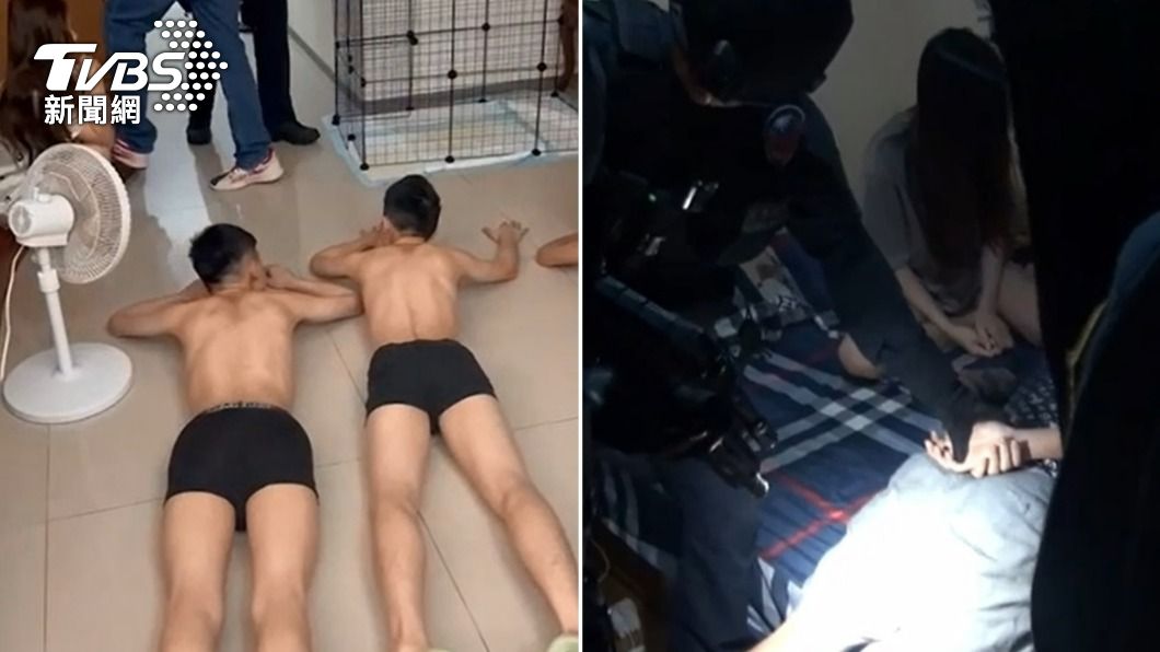 警方掃蕩三峽分會據點，逮捕多名犯嫌。（圖／TVBS）