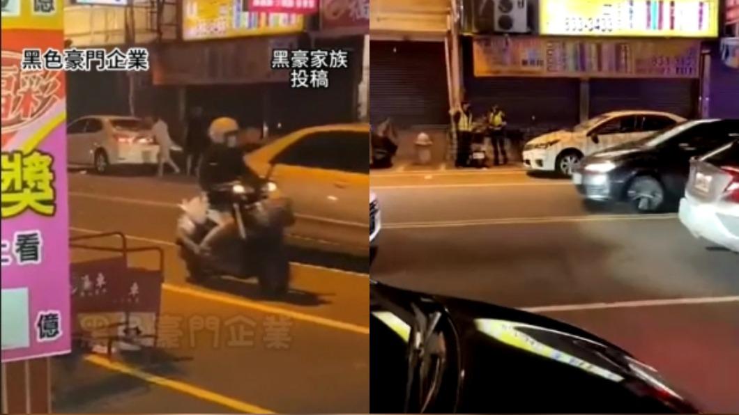 惡煞當街砸車。(圖/翻攝自黑色豪門企業)