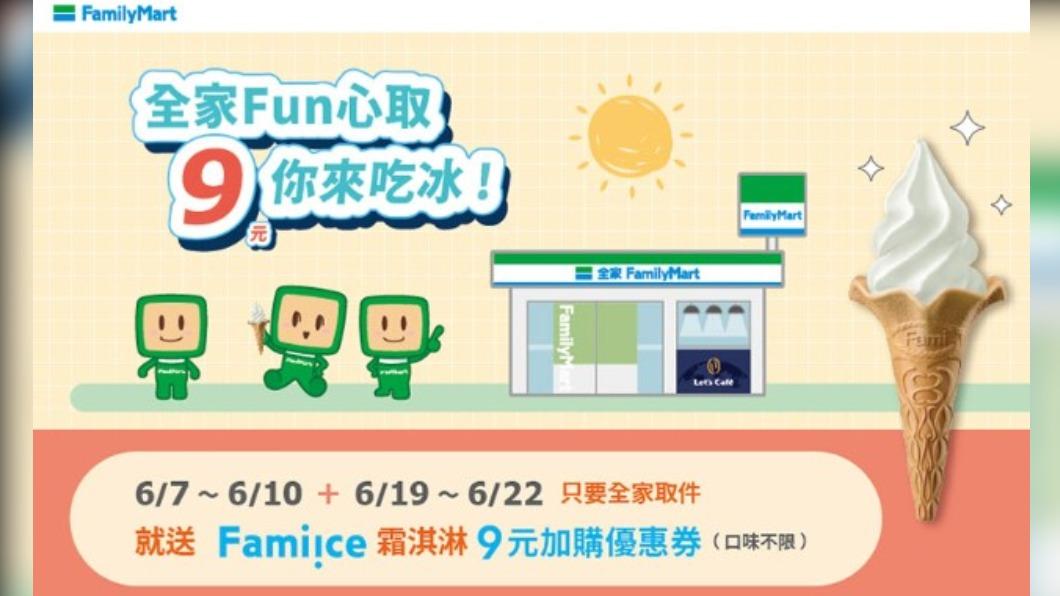 全家取貨送9元霜淇淋加購優惠券。（圖／翻攝自全家官網）