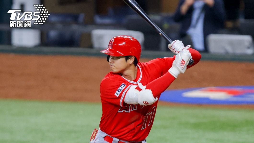 大谷翔平本季連續10場敲安,寫下個人最佳紀錄。(圖/達志影像美聯社)