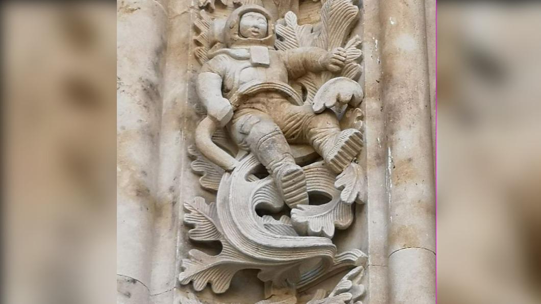 時空旅行?16世紀教堂驚見「太空人」浮雕 網:早了3百年